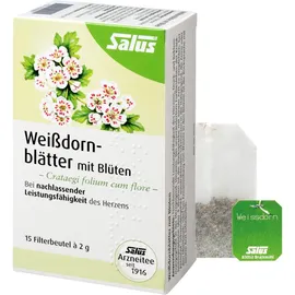 Weißdornblätter mit Blüten Tee Salus