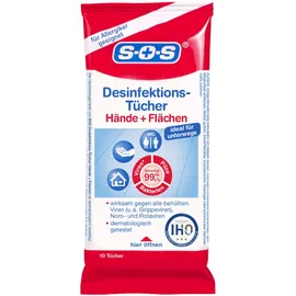 SOS Desinfektionstücher Hände und Flächen
