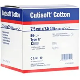Cutisoft Cotton Kompressen 7,5 x 7,5 cm steril 50 St