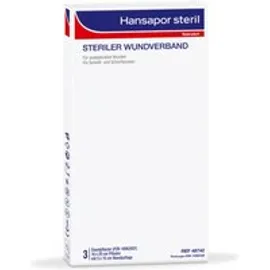 Hansapor steriler Wundverband, 3 Pflaster, 10cm x 20cm 3 St