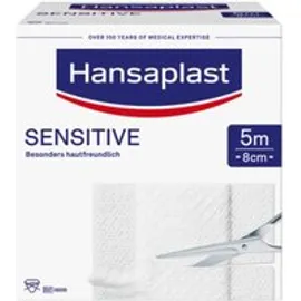 Hansaplast Sensitive Pflasterrolle, 5m x 8cm 1 St