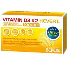 Vitamin D3 K2 Hevert plus Ca Mg 1.000 I. 120 St