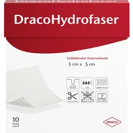 DracoHydrofaser Gelbildender Faserverband 5 x 5cm