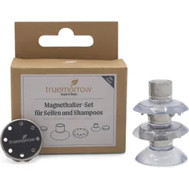 truemorrow Magnethalter für feste Seifen und Shampoos Flex (Saugnapf) / 3 Sets (1 gratis)