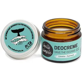 hello simple Deocreme Save The Oceans, Limette-Zypresse