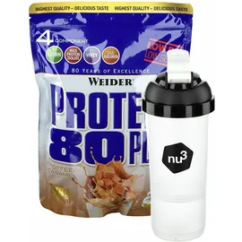 Weider Protein 80 Plus Caramel-Toffee + nu3 SmartShaker