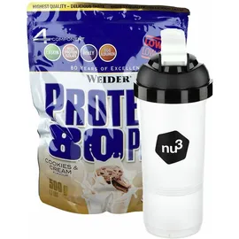 Weider Protein 80 Plus Cookies-Cream + nu3 SmartShaker