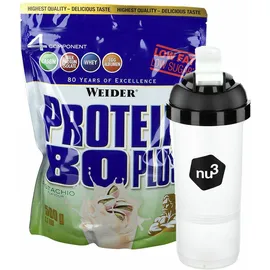 Weider Protein 80 Plus Pistazie + nu3 SmartShaker