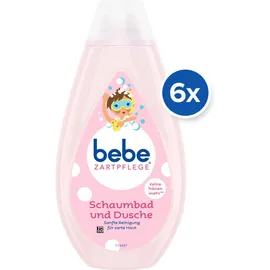 bebe - Schaumbad & Dusche 'Zartpflege' - 6er-Pack (6x 500ml)