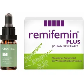 CBD Vital Naturextrakt Premium Öl 10 % + Remifemin ® Plus Johanniskraut
