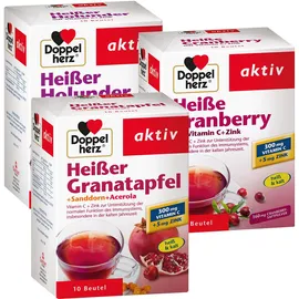 Doppelherz® aktiv Heißes 3er Set Holunder + Cranberry + Granatapfel