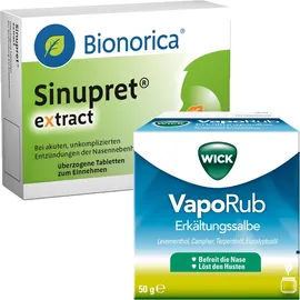 Schnupfenset Wick VapoRub + Sinupret® extract ab 12 Jahre