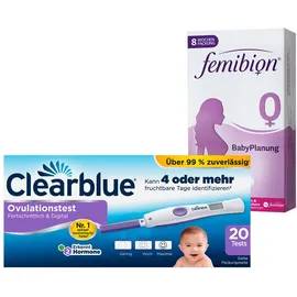 Clearblue Ovulationstest fortschrittlich & digital + Femibion 0 Babyplanung