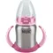 Bild 1 für NUK First Choice Plus Learner Cup Edelstahl Trinklernflasche rosa 125ml mit Griffen & Silikon Trinktülle, 6-18 Monate