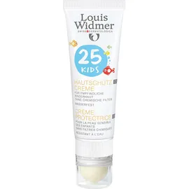 Louis Widmer Kids Hautschutz Creme 25 unparfümiert + Lippenpflege Stift UV 30