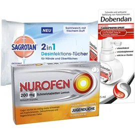 Set Dobendan® Direkt Flurbiprofen + Nurofen® 200 mg + Sagrotan® 2in1