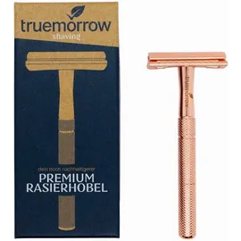 truemorrow Premium Rasierhobel aus Metall rosé
