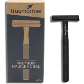 truemorrow Premium Rasierhobel aus Metall schwarz