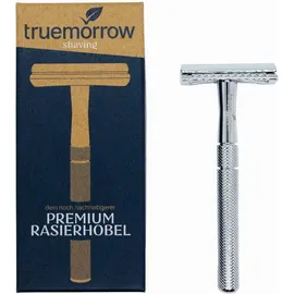 truemorrow Premium Rasierhobel aus Metall chrom