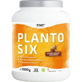 TNT Planto Six, veganes Mehrkomponenten Protein, super cremig und lecker im Schoko-Nougat Geschmack