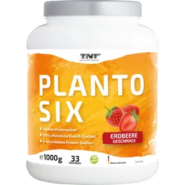 TNT Planto Six, veganes Mehrkomponenten Protein, super cremig und lecker im Erdbeere Geschmack