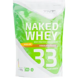 TNT Naked Whey Protein - Schoko, hoher Eiweißanteil, wenig Kohlenh., Laktase für bessere Verdauung