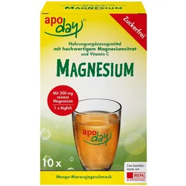 Apoday Magnesium Mango-Maracuja Zuckerfrei Pulver 10 X 4,5 G