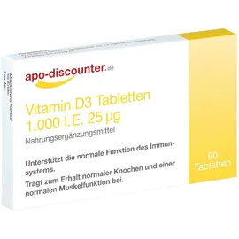 Vitamin D3 Tabletten 1000 I.e. 25 [my]g von apo-discounter