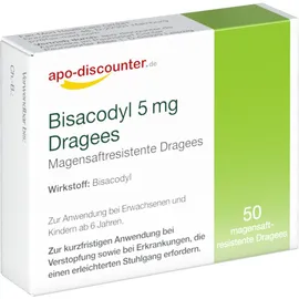 Bisacodyl 5mg Dragees von apo-discounter - bei Verstopfung