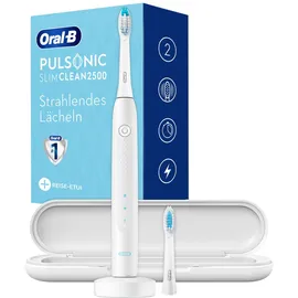 Oral-B - Elektrische Schallzahnbürste 'Pulsonic Slim Clean 2500' in Weiß mit Reiseetui