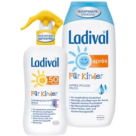 Ladival Kinder Sonnenschutzspray Lsf 50 und Apres Lotion