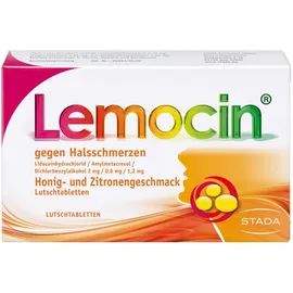 Lemocin gegen Halsschmerzen mit Honig-Zitronengeschmack 24 Lutschtabletten
