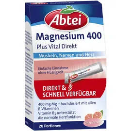Abtei Magnesium 400 + Vitamin B Komplex 20 Granulat Beutel