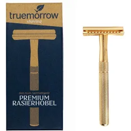 truemorrow Premium Rasierhobel aus Metall gold