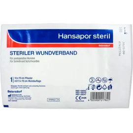 Hansapor steril Wundverband 10 x 15 cm 1 Stück