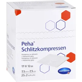 Peha Schlitzkompressen 7,5x7,5 cm Steril