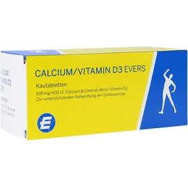 Calcium/vitamin D3 Evers 600 Mg/400 I.e Kautablette (n)