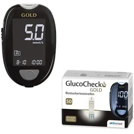 GlucoCheck Gold Starter-Set mit 60 Teststreifen