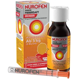 Nurofen Junior Fieber- & Schmerzsaft Erdbeere 20 mg 100 ml