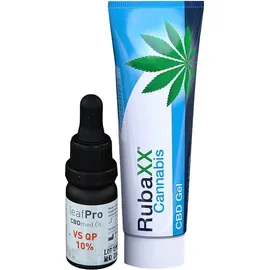 leafPro CBDmed Öl 10% + Rubaxx® Cannabis CBD Gel