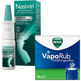 Wick VapoRub Erkältungssalbe + Nasivin® Nasenspray für Erwachsene und Schulkinder