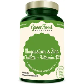 GreenFood Nutrition Magnesium und Zink Chelate + Vitamin D3