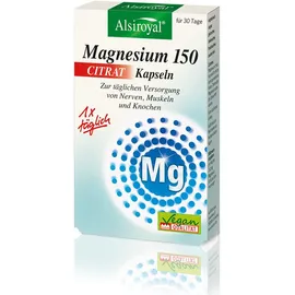 Alsiroyal Magnesium 150 Citrat Kapseln 30 Stück