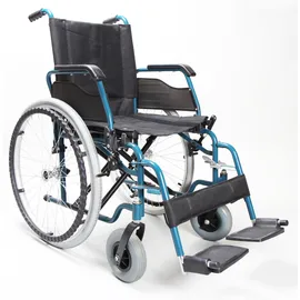 Stahl Rollstuhl Econ 220 46cm bis 120kg Blau