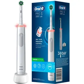 Oral-B - Elektrische Zahnbürste 'Pro 3 - Cross Action' in Weiß