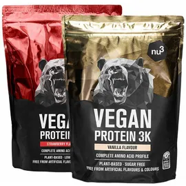 nu3 Vegan Protein 3K Probierpaket, Vanille & Erdbeere