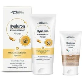Hyaluron Sonnenpflege Körper LSF 50+ 150 ml + gratis Hyaluron Sanfte Bräune Körperpflege 30 ml