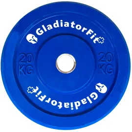 GladiatorFit Olympische Scheibe Farbe Gummibeschichtung Ø 51mm | 20 KG