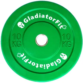 GladiatorFit Olympische Scheibe Farbe Gummibeschichtung Ø 51mm | 10 KG