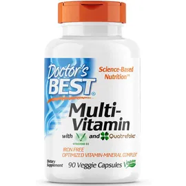 Doctor`s Best, Multi-Vitamin mit Quatrefolic, 90 Veg. Kapseln | B-Ware
